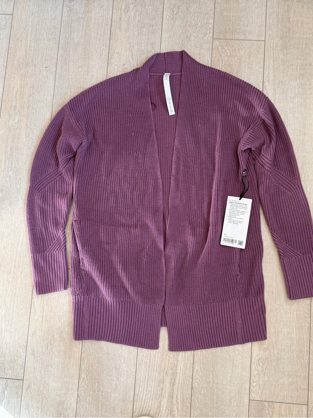 Lululemon Cashlu Sweater Wrap – Purple/Mauve – Size M/L – NWT